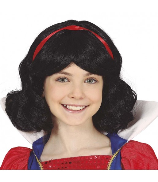 Parrucca di Biancaneve per bambina per completare il costume