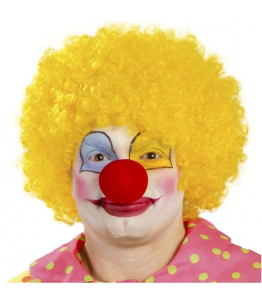 Parrucca gialla da clown per completare il costume