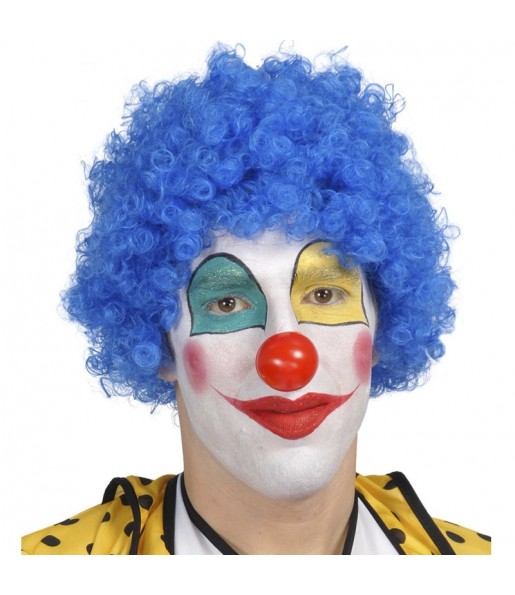 Parrucca blu da clown per completare il costume