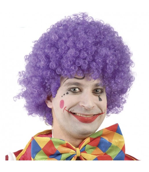 Parrucca da clown viola per completare il costume