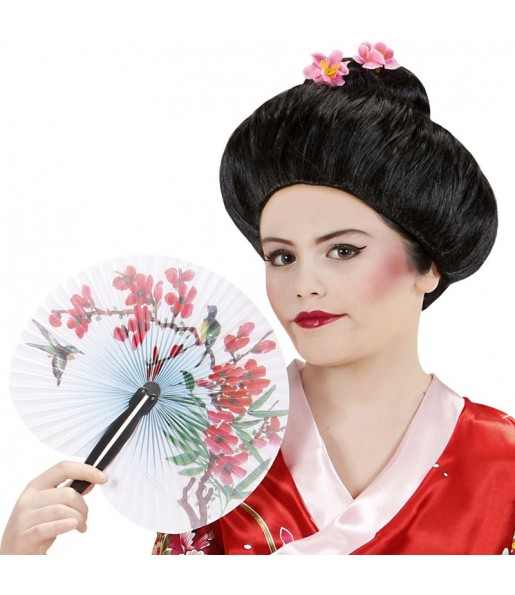 Parrucca da geisha per bambini per completare il costume