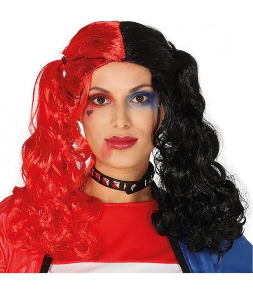 La più divertente Parrucca Harley Quinn Supervillain per feste in maschera