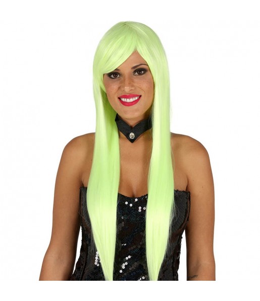La più divertente Parrucca criniera verde liscia per feste in maschera