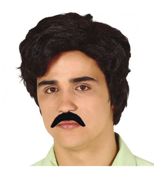 La più divertente Parrucca Pablo Escobar con i baffi per feste in maschera
