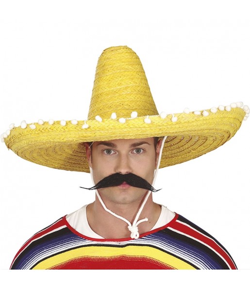 Cappello messicano giallo per completare il costume