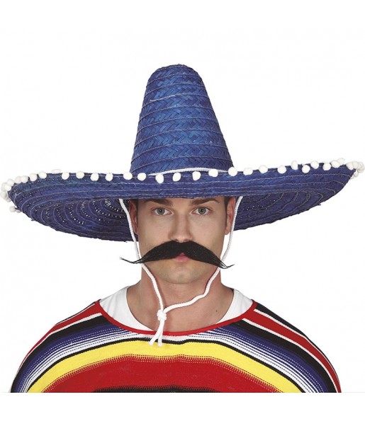 Cappello messicano blu per completare il costume