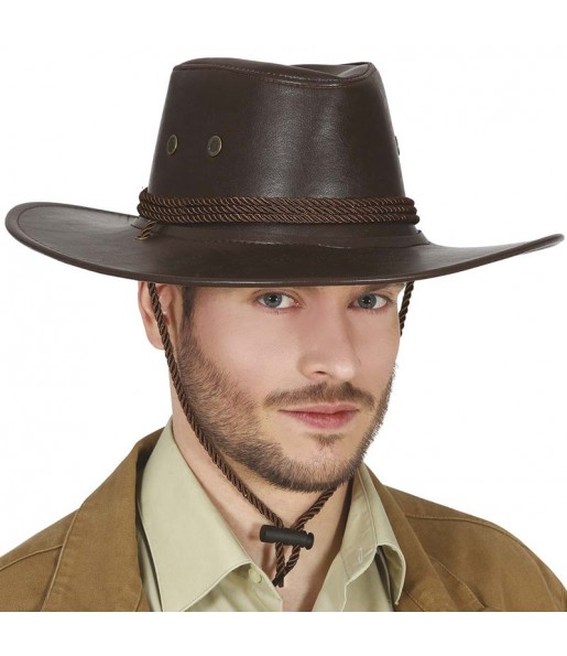 Cappello da cowboy effetto pelle per completare il costume