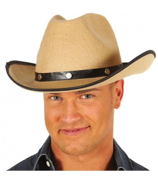 Cappello da cowboy marrone chiaro per completare il costume