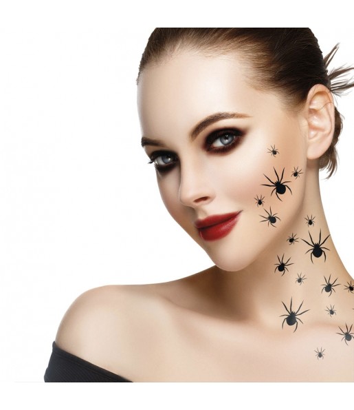 Tatuaggi adesivi ragni per completare il costume di paura