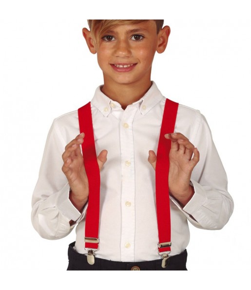 Bretelle rosse per bambini per completare il costume