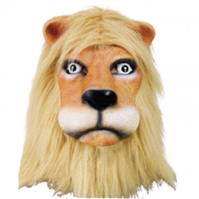 Maschera leone con pelliccia