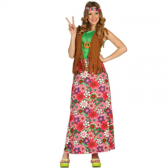 Costume Hippie lungo donna