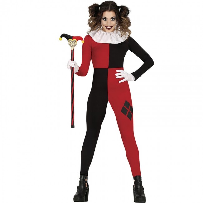 ▷ Costume Arlecchina Harley Quinn donna più terrificante di Halloween