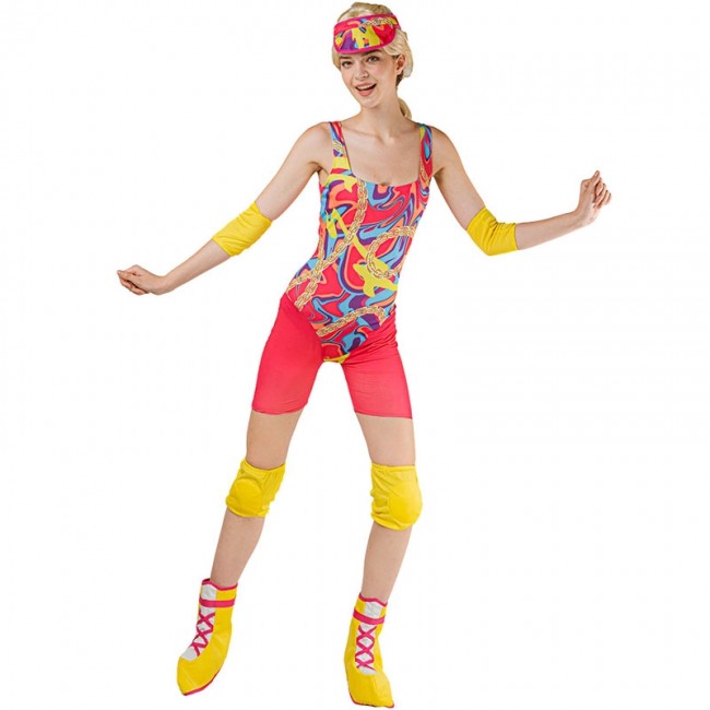 ▷ Costume Barbie pattinatrice multicolore per Donna