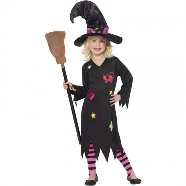 Costume Strega candy bambina per Halloween e seminare paura