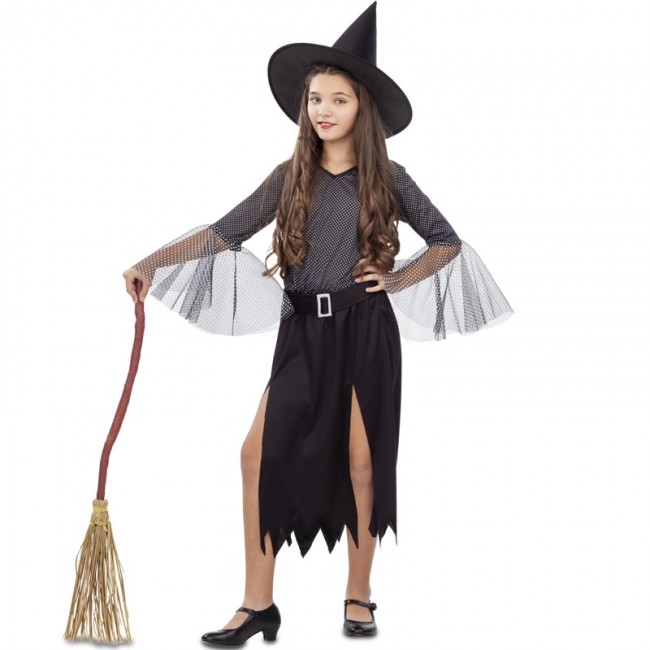 Costume Strega argentata bambina per Halloween e seminare paura