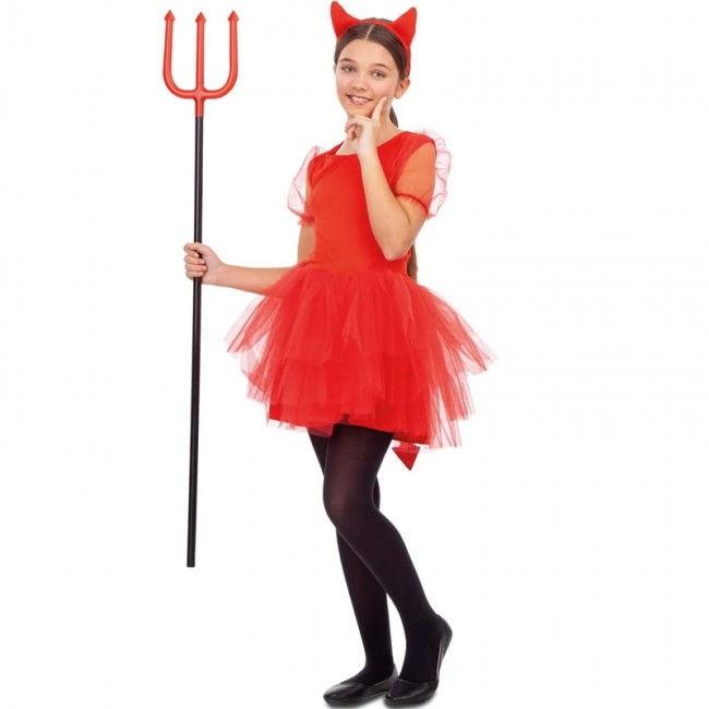 Costume Diavoletta tutù bambina per Halloween e seminare paura