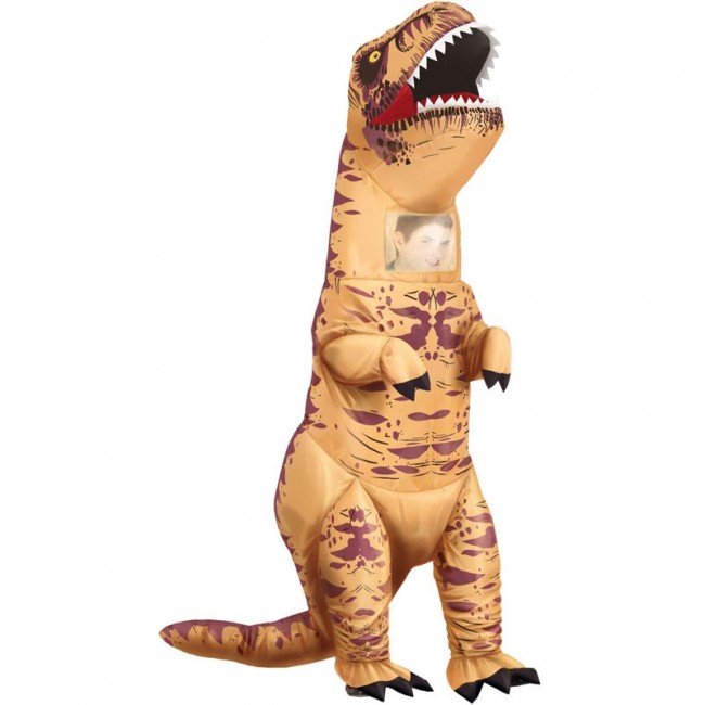 Costume Tirannosauro T-Rex gonfiabile uomo