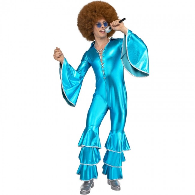 Costume Discoteca anni '70 blu uomo