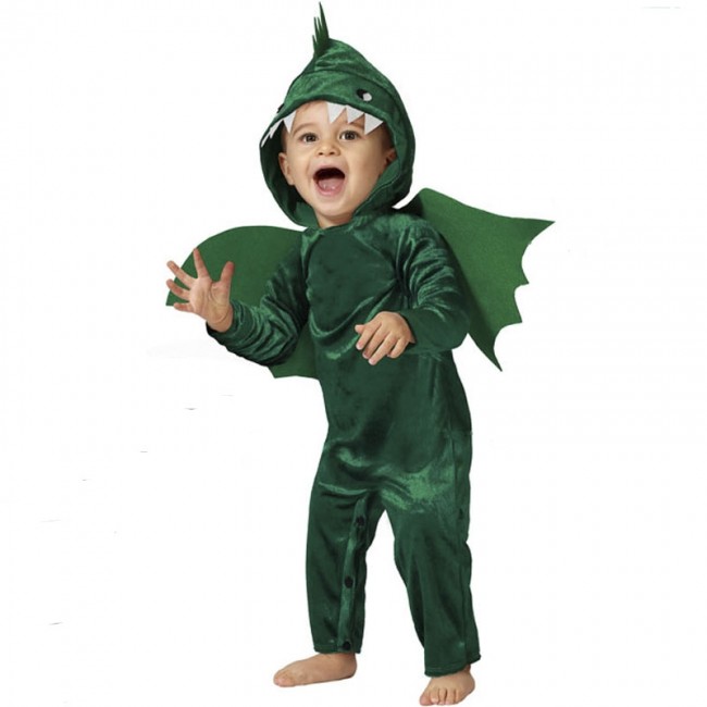 Costume da Drago verde per neonato