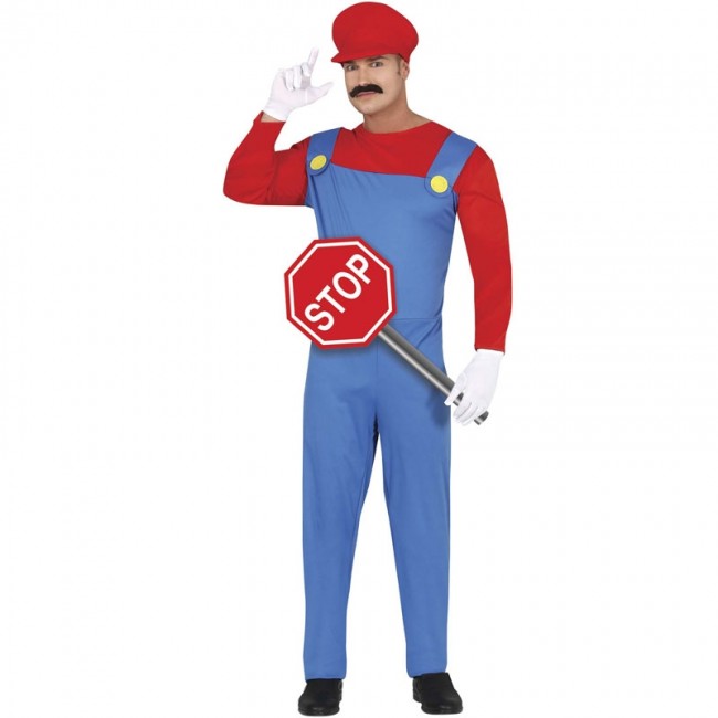 Costume da idraulico Mario Bros per uomo