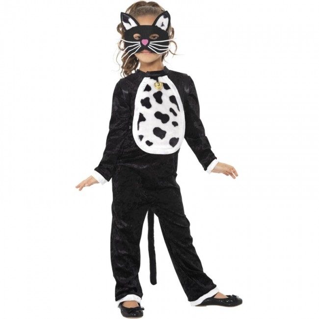 Costume Gatta nera bambina per Halloween e seminare paura