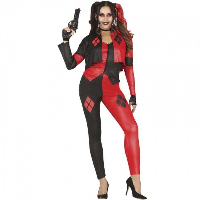 Costume Harley Quinn ribelle donna più terrificante di Halloween