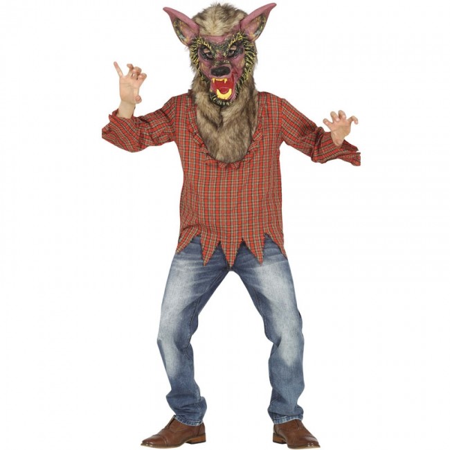 Costume Lupo mannaro terrificante bambino per Halloween e seminare paura