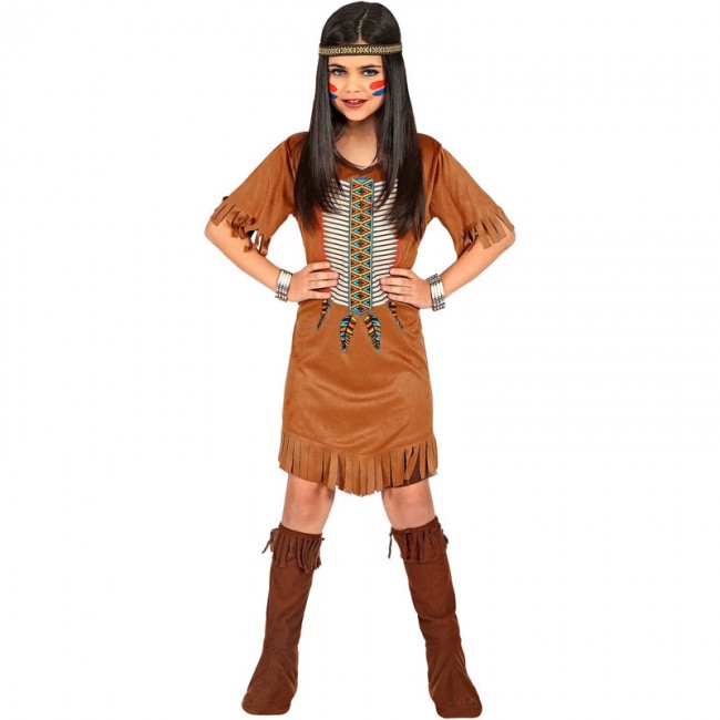 ▷ Costume Indiana nativa per bambina