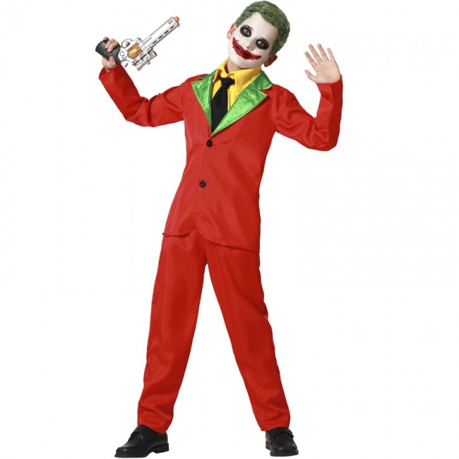 Costume da Joker Phoenix rosso per bambino