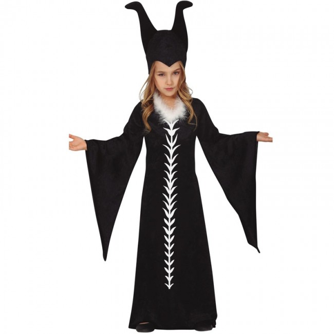 Costume Malefica Signora del Male bambina più terrificante di Halloween