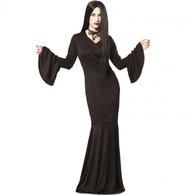▷ Costume Morticia Addams gotica donna più terrificante di Halloween
