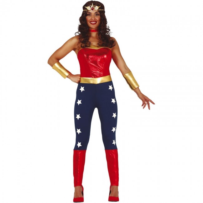 Parrucca Wonder Woman con archetto