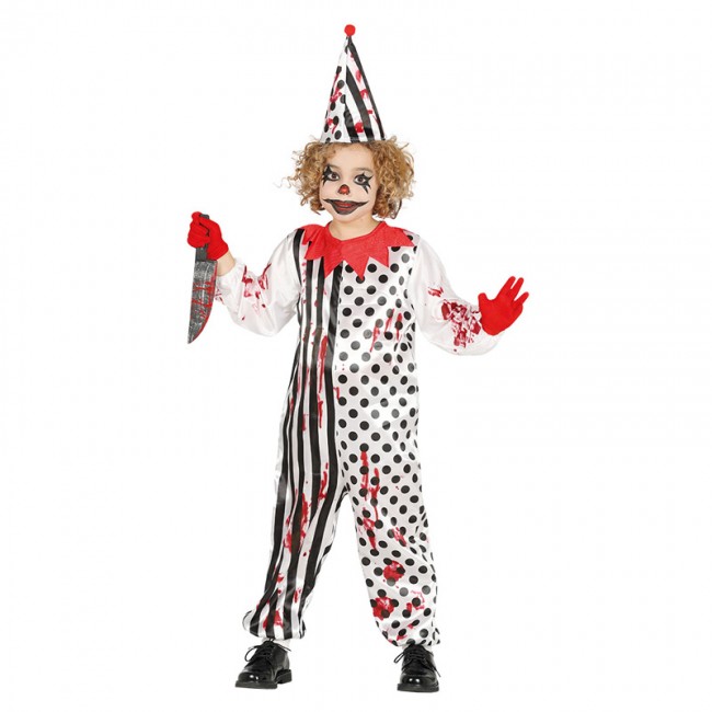Costume Pagliaccio assassino bambino per Halloween e seminare paura
