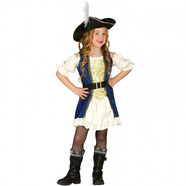 Costume Pirata blu per bambina
