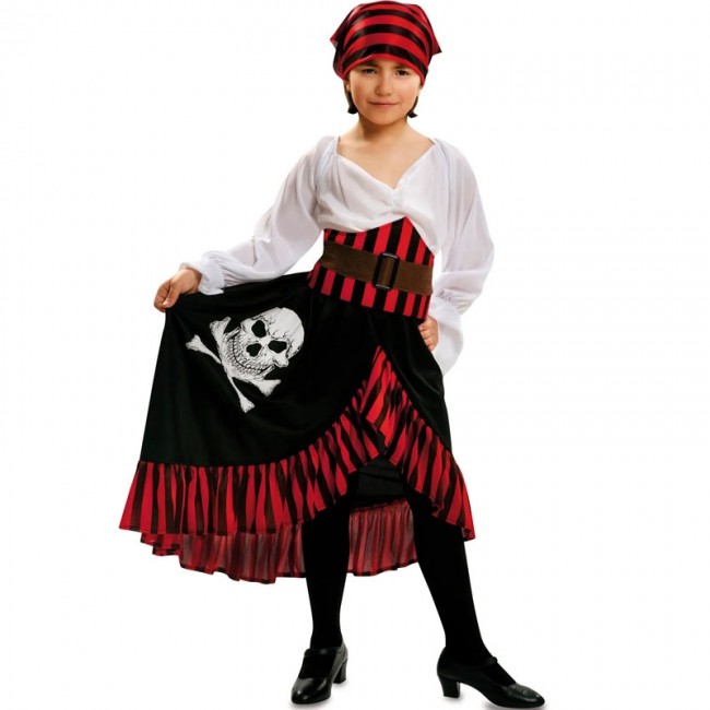 Costume pirata con bandana per bambina