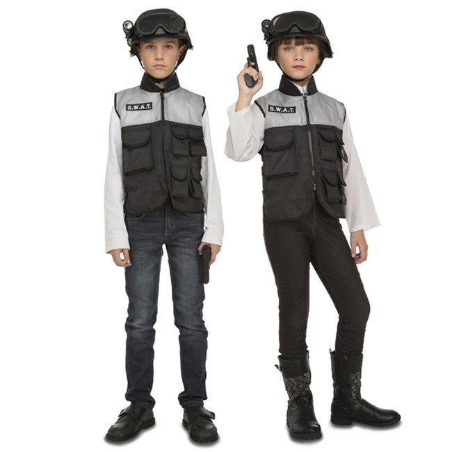 Costume Poliziotto Swat con accessori bambino