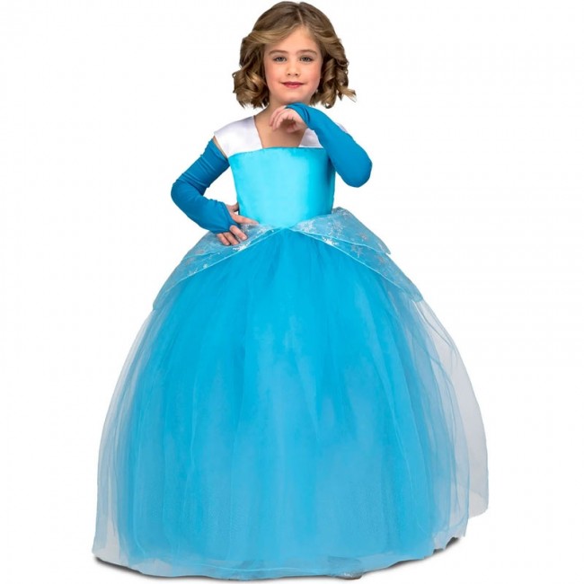 Costume e accessori principessa blu bambina