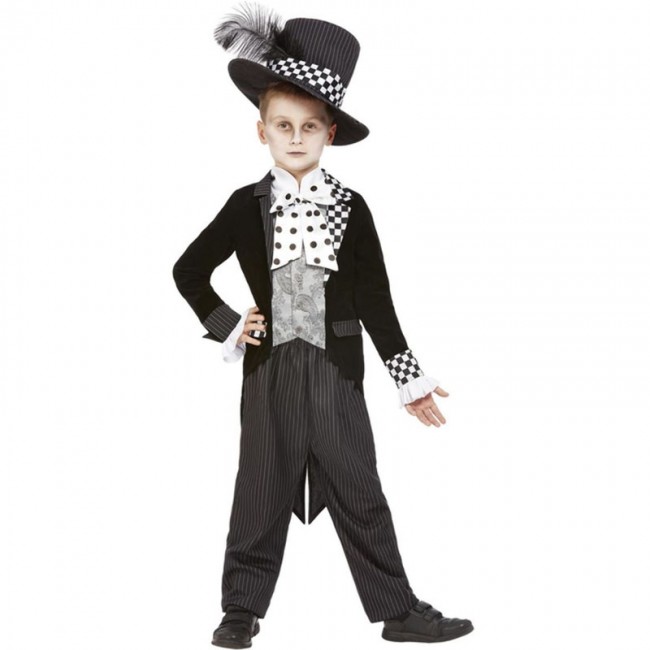 Costume Cappellaio Matto cattivo bambino per Halloween e seminare paura