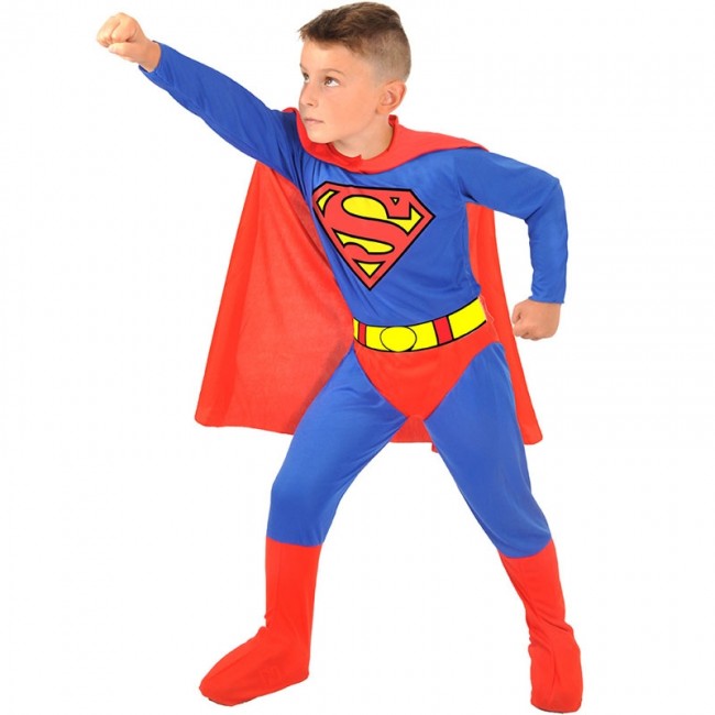 SUPERMAN Classic Costume Bambino Costume Età 6 a 8 ANNI HALLOWEEN 