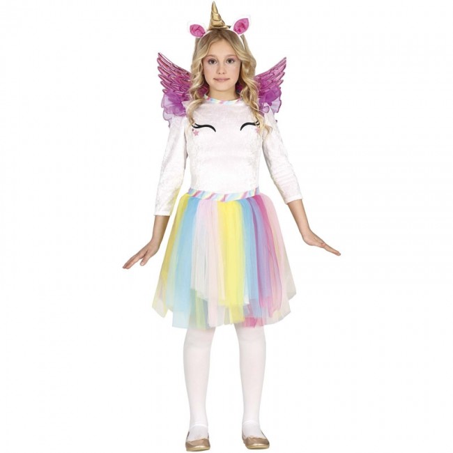 ▷ Costume Unicorno Rainbow per bambina