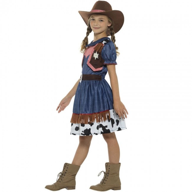 Costume Bambina Cowgirl Taglia 10/12 Anni