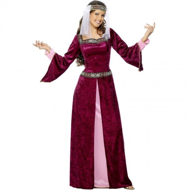 Costume Da Principessa Medievale Donna Adulta Castellana Principessa  Carnevale Travestiimenti 42/44