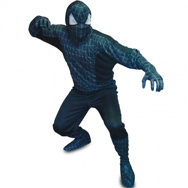 Costume Spider Hero nero uomo