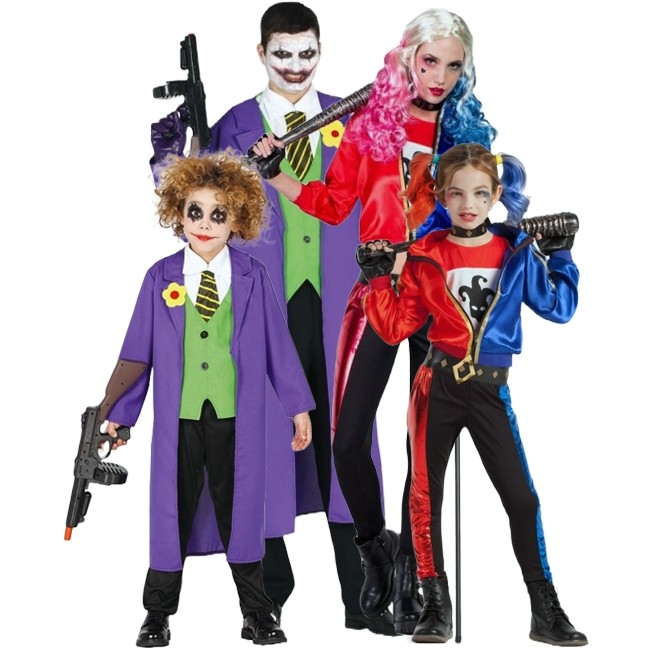 ▷ Costumi Joker e Harley Quinn della Suicide Squad per gruppi