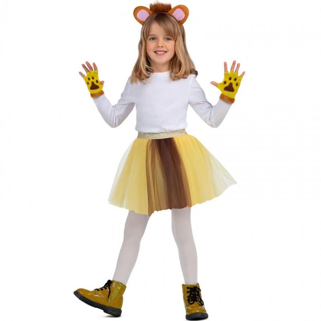 Kit costume da leone per bambina