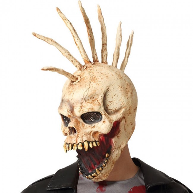 Maschera scheletro mohicano in lattice