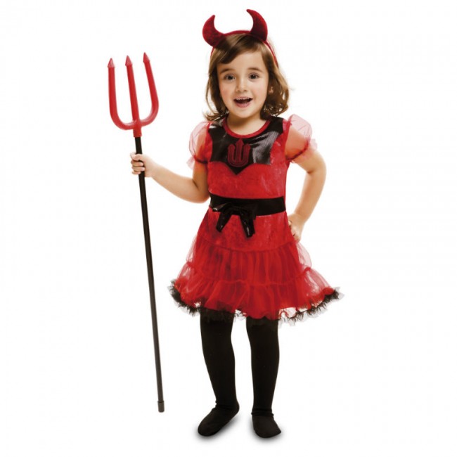 Costume Diavolessa dolce bambina per Halloween e seminare paura