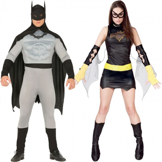 Costume di coppia di Batman e Batgirl per Carnevale