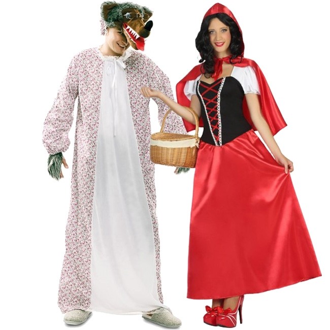 Vestiti di Carnevale di coppia Lupo e Cappuccetto online